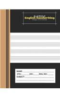 Amiesk Notebook - English Handwriting Notebook - 140 pages (7.44 x 9.69 inch)
