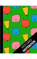 Dot Grid Notebook: Fox Gifts for Fox Lovers: Awesome Green Fox Dot Grid Journal: Large Dotted Paper Book ( Bullet Grid Notebook )