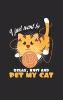 Relax knit and pet my cat