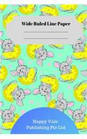 Cute Cheese Theme Wide Ruled Line Paper