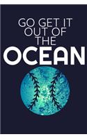 Go Get It Out Of The Ocean: Baseball Notebooks Los Angeles Baseball Hand Writing 6x9 100 noBleed