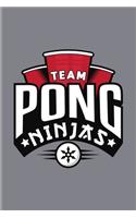 Team Pong Ninjas: Usa Beer Pong Team Undated Planner - Weekly & Monthly No Year Pocket Calendar - Medium 6x9 Softcover - For Beer Pong Table Champ & Fans