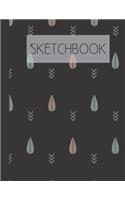 Leaf Pattern Sketchbook: 200 Page Sketchbook: Artist Edition (8.5x11)