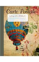 Composition Notebook: Journal (Large) - Ruled Lined Paper Writing and Journaling Book - Vintage Captive Balloon Floral Ephemera