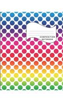 Composition Notebook: College Ruled 100 Sheets 200 Pages 7.5 X 9.25 School Journal Colorful Polka Dots