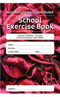Autumn Leaves Theme Ruled School Exercise Book