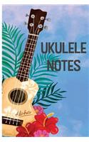 Ukulele Notes: A notebook to track all your ukulele chords and journal of your songs and lyrics. 6 x 9 in 120 pages with ukulele tablature and lines pages.