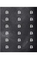 Monogram B School Composition Book Personalized Letter B Pattern 130 Pages: (Notebook, Diary, Blank Book)(Personalized Monogram Composition Notebooks)