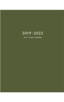 2019-2023 Five Year Planner: 60-Month Schedule Organizer 8.5 x 11 with Army Green Cover