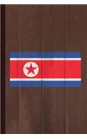 North Korea Flag Journal Notebook: Blank Lined Ruled for Writing 6x9 110 Pages