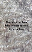 Religious Journal 8th Commandment Traditional Stone: (notebook, Diary, Blank Book)