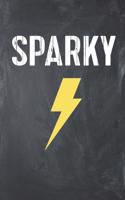 Sparky: Funny Electrician Lined Notebook Journal Planner Organizer