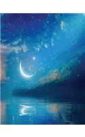 Ramadan Kareem with Crescent Moon & Stars: 120 Dot Grid Pages ( 7.44 X 9.69 )