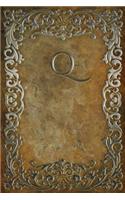 Monogram "q" Blank Book: Notebook Journal Sketch(17 Monogram Rustic 150 Blank)