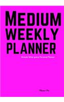 Wasabi Medium Weekly Planner: (Medium Personal Planner/Functional Wide Space Planners)