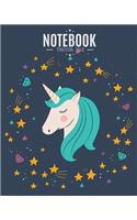 Notebook: Unicorn: Journal Dot-Grid, Graph, Lined, Blank No Lined: Book: Pocket Notebook Journal Diary, 120 pages, 8.5" x 10" (Blank Notebook Journal)