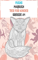 Malbuch - Grosse A4 - Tier für Kinder - Fuchs