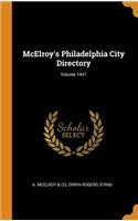 McElroy's Philadelphia City Directory; Volume 1847