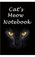 Cat's Meow Notebook: A Place to Put Your Thoughts and Dreams - Pages Lined, Blank, and Ones to Draw on