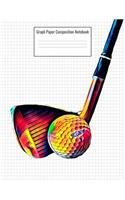 Graph Paper Composition Notebook: Quad Ruled 5 Squares Per Inch, 110 Pages, Golf Sport Cover, 8.5 x 11 inches / 21.59 x 27.94 cm