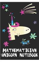 Mathematician Unicorn Notebook: Blank Lined Journal Gift Idea