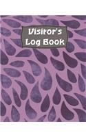 Visitor Log Book: Guest Login Notebook, Record Guest Sign-In, Registration Book. For Signing In and Out, 8 x 10, 75 Single Sided Lined Pages