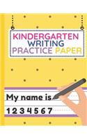 Kindergarten Writing Practice Paper