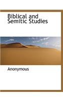 Biblical and Semitic Studies