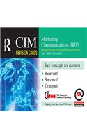 CIM Revision Cards: Marketing Communications 04/05