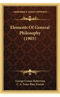 Elements of General Philosophy (1905)