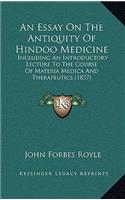 Essay On The Antiquity Of Hindoo Medicine