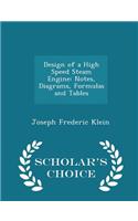 Design of a High Speed Steam Engine