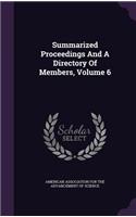 Summarized Proceedings And A Directory Of Members, Volume 6