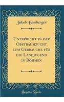 Unterricht in Der Obstbaumzucht Zum Gebrauche Fï¿½r Die Landjugend in Bï¿½hmen (Classic Reprint)