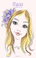 Faces Coloring Book for Grown-Ups 4: (4 Faces)