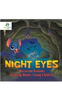 Night Eyes Nocturnal Animals Coloring Books Young Children