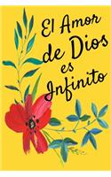 El Amor de Dios es Infinito: Libreta Para Apuntes y Estudio de la Biblia, Diario Cristiano para Iglesia, Reflexion de Versiculos Biblicos