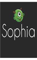 Sophia: 6x9 College Ruled Line Paper 150 Pages