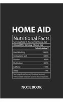 Nutritional Facts Home Aid Awesome Notebook