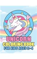 Unicorn Coloring Book for Kids Ages 2-4: Creative Coloring Pages with Funny Cute Unicorns for Kids Toddler Boys Girls Relax after School