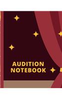 Audition Notebook: Stage Curtain Thespian Notes - Actor's Journal - Theater Nerds - Writers - New York City - LA - Actor's Guild - Diary To Write Notes In - Headshots 
