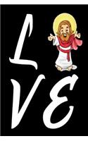 Love: Jesus Christian Religious Gift Notebook