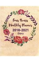 Four Years Monthly Planner 2018-2021 Diary