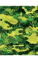 Wide Ruled Chronic Notebook: Lined Marijuana Notebook (No Margins) Large (8.5 X 11 Inches) Letter Size 120 Pages Weed Camo Soft Cover