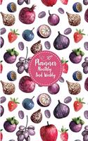 Planner monthly and weekly: Fresh fruit watercolor: planner journal notebooks, Month Weekly Monthly Planner, Organizer, Agenda, Schedule (130 pages / 5.5"x8.5")