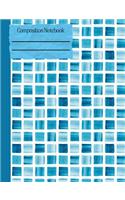 Mosaic Blue Tile Composition Notebook - Wide Ruled