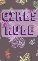 Girls Rule: Butterfly Handwriting Composition Notebook, 8x10 150 Handwriting Pages, Girl Power, Notebook For Girls,