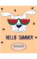 Hello Summer Notebook Dot&Graph: Dog Of The color egg Book Cover Notebook Journal Diary, 110 pages, DOTGrid 55pages&GRAPH 55pages 8.5" x 11"(Hello Summer Notebook Dot&graph)