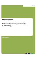 Individueller Trainingsplan für das Krafttraining
