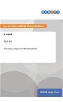 IAS 39: Änderungen aufgrund der Finanzmarktkrise